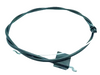 Black Toro lawnmower cable on white background