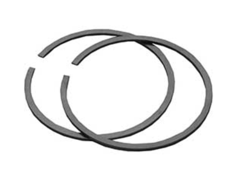 Two piston rings on a white background