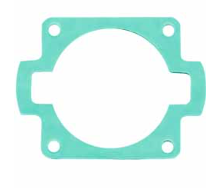 Green gasket on a white background