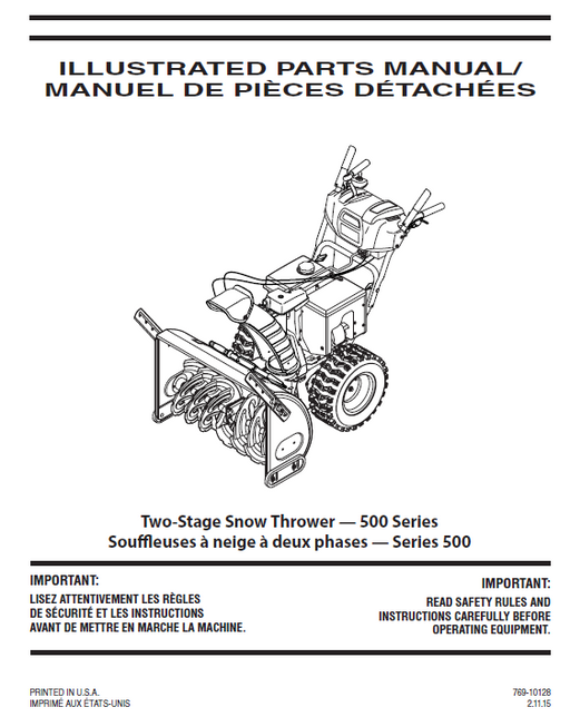 C459-52414 Craftsman MTD 24" Snowblower Manual 31DH54TE599